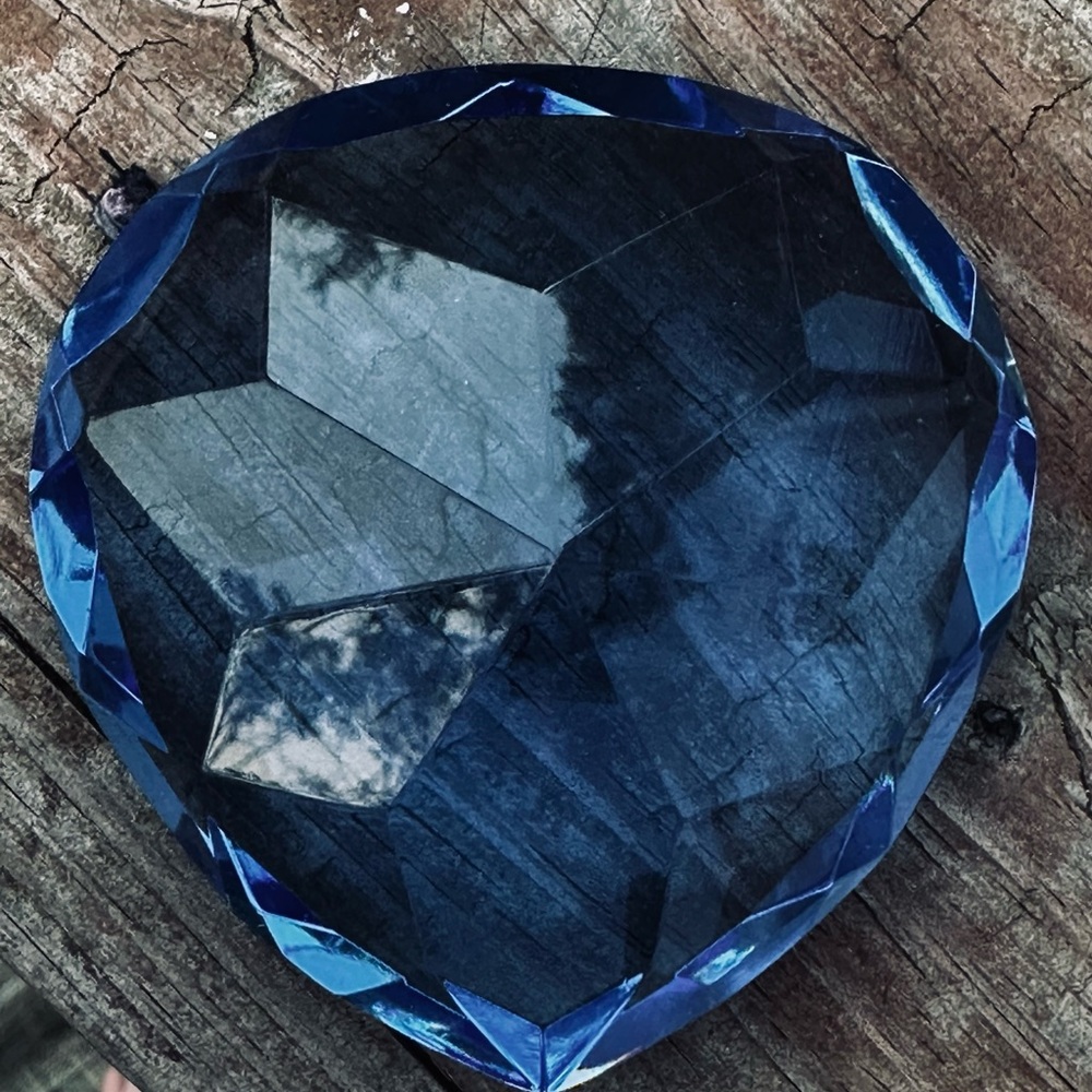 Blue Faceted Teardrop Crystal 3” - Picture 6 of 11